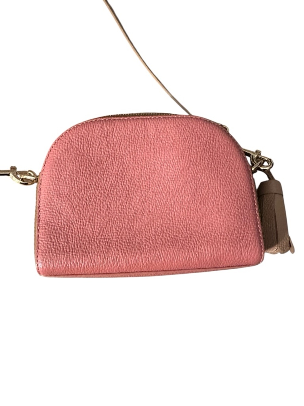 Marc Jacobs Coral Pink Leather Crossbody with Tan Strap - Picture 2 of 7